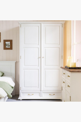 Vešiaková skriňa Provence Biela patina